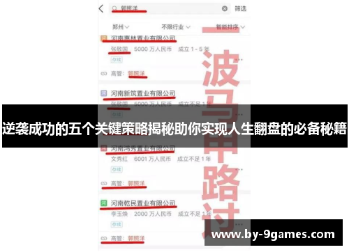 逆袭成功的五个关键策略揭秘助你实现人生翻盘的必备秘籍